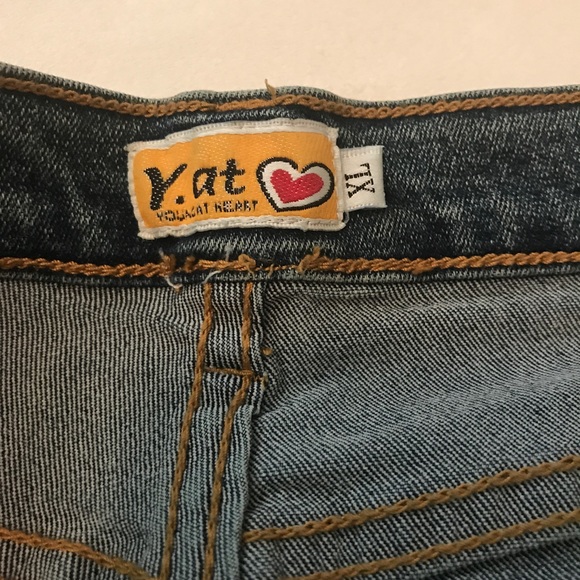 Y2K Blue Jeans Flares With Velour Detail - Picture 8 of 9